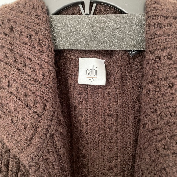 CAbi Repose Cape Oversized Open Knit
Cardigan Poncho Brown Size M/L - Picture 4 of 6